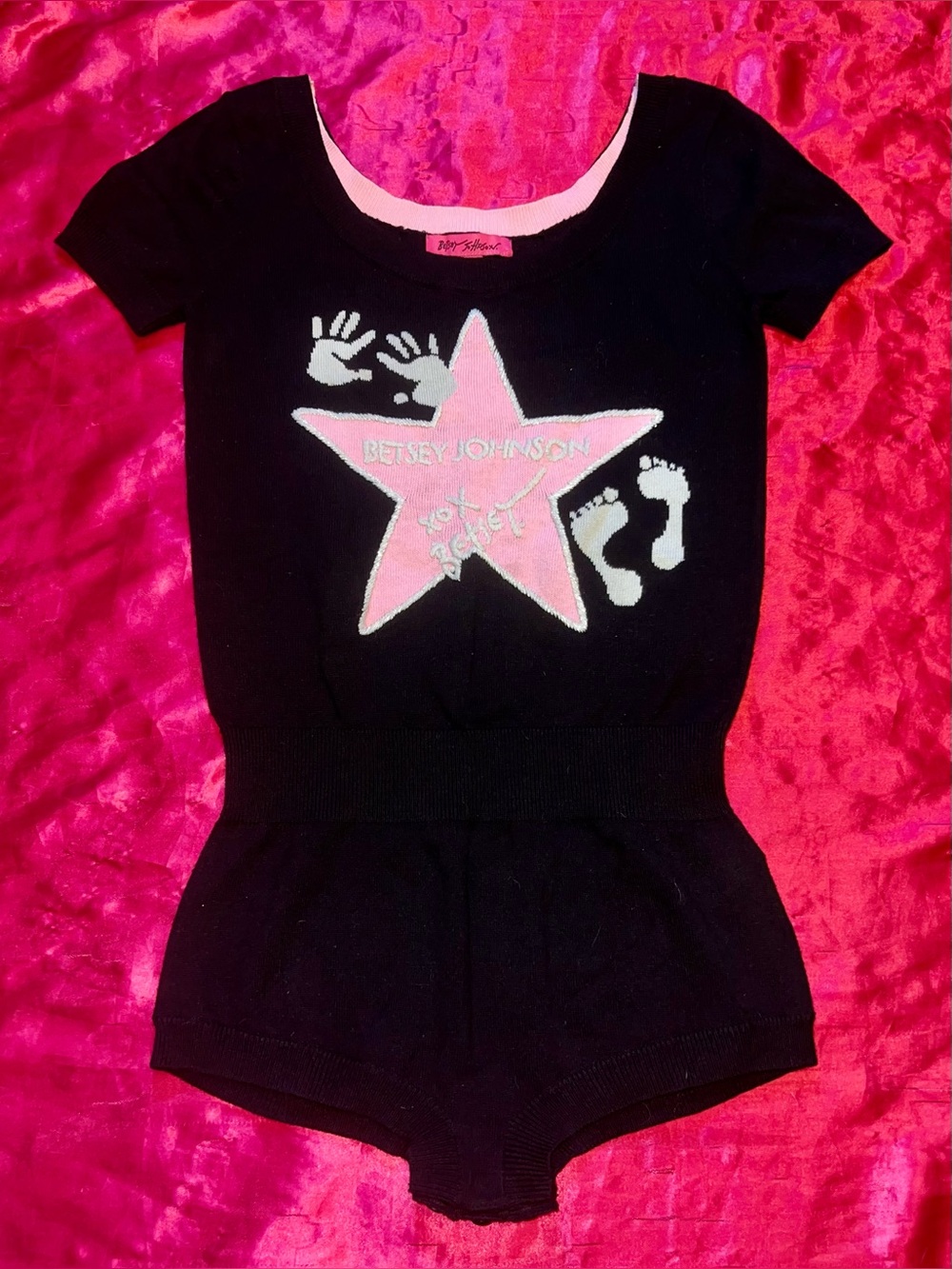 Betsey Johnson Rare Walk Of Fame Star XOXO Bodysuit